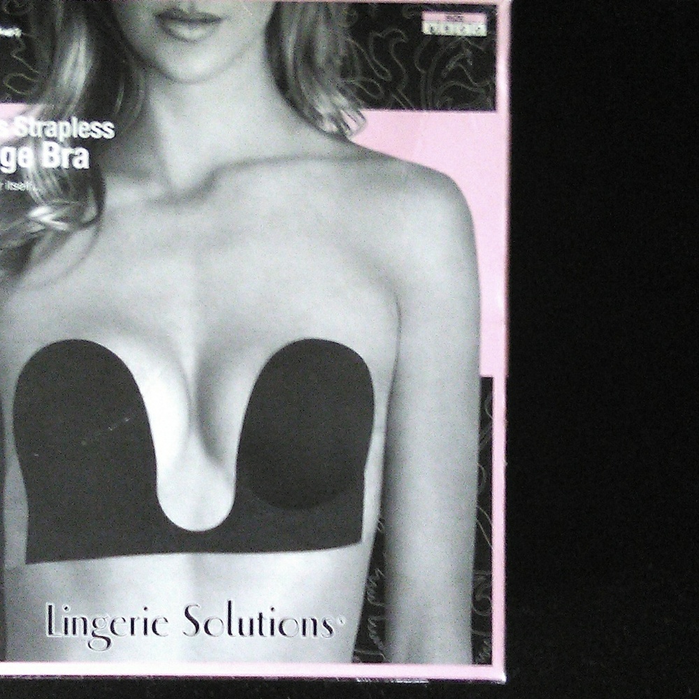 Backless strapless u plunge bra sz A nude